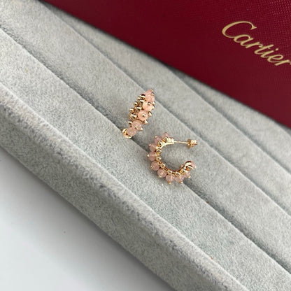 [LORA] CLASH 7.9MM AGATE CHALCEDONY EARRINGS