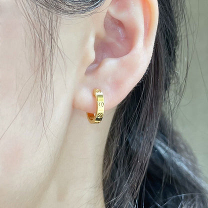 [LORA] LOVE EARRINGS 2.65 MM NO DIAMOND SMALL