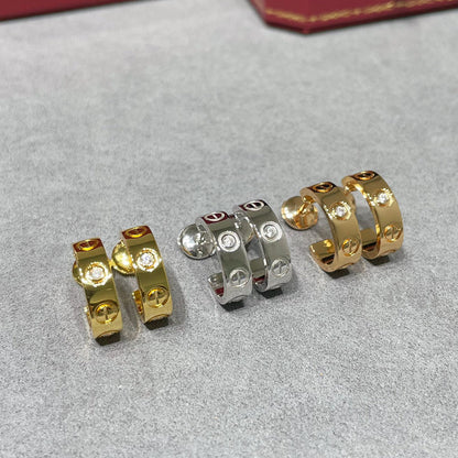 [LORA] LOVE EARRINGS 5.7MM 2 DIAMONDS