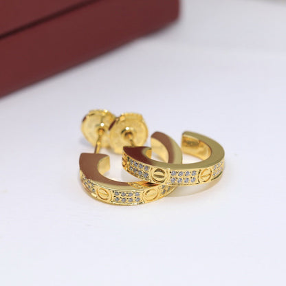 [LORA] LOVE 5.5MM DIAMOND PAVED EARRINGS