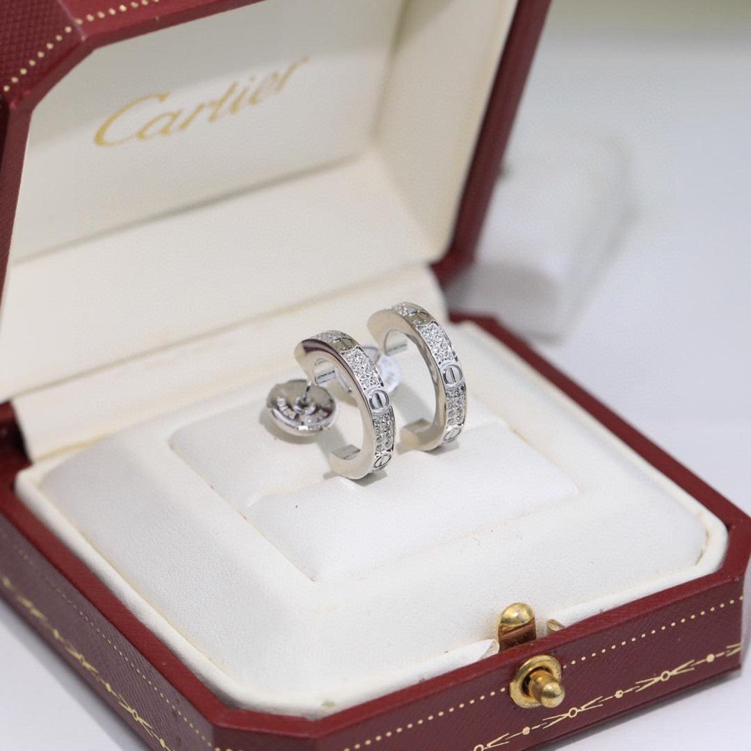[LORA] LOVE 5.5MM DIAMOND PAVED EARRINGS