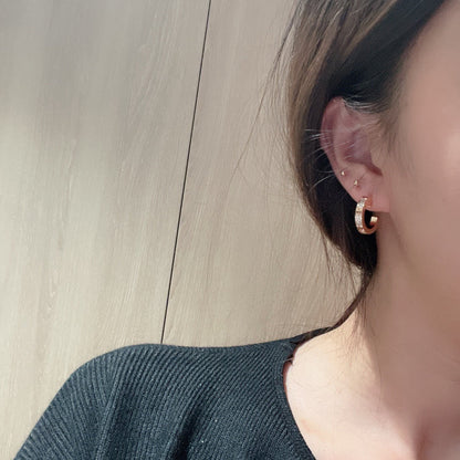 [LORA] LOVE 5.5MM DIAMOND PAVED EARRINGS