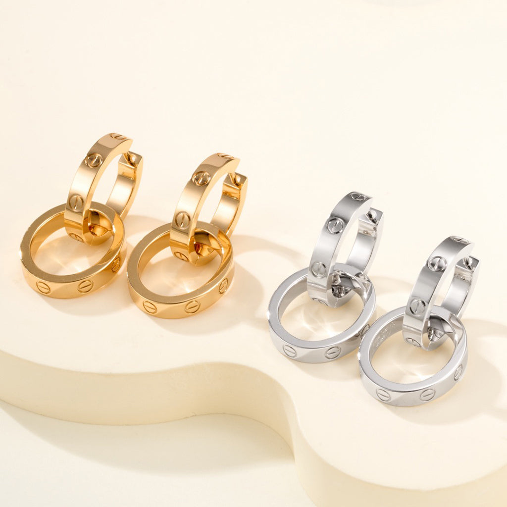 [LORA] LOVE 3.3MM DANGLE EARRINGS