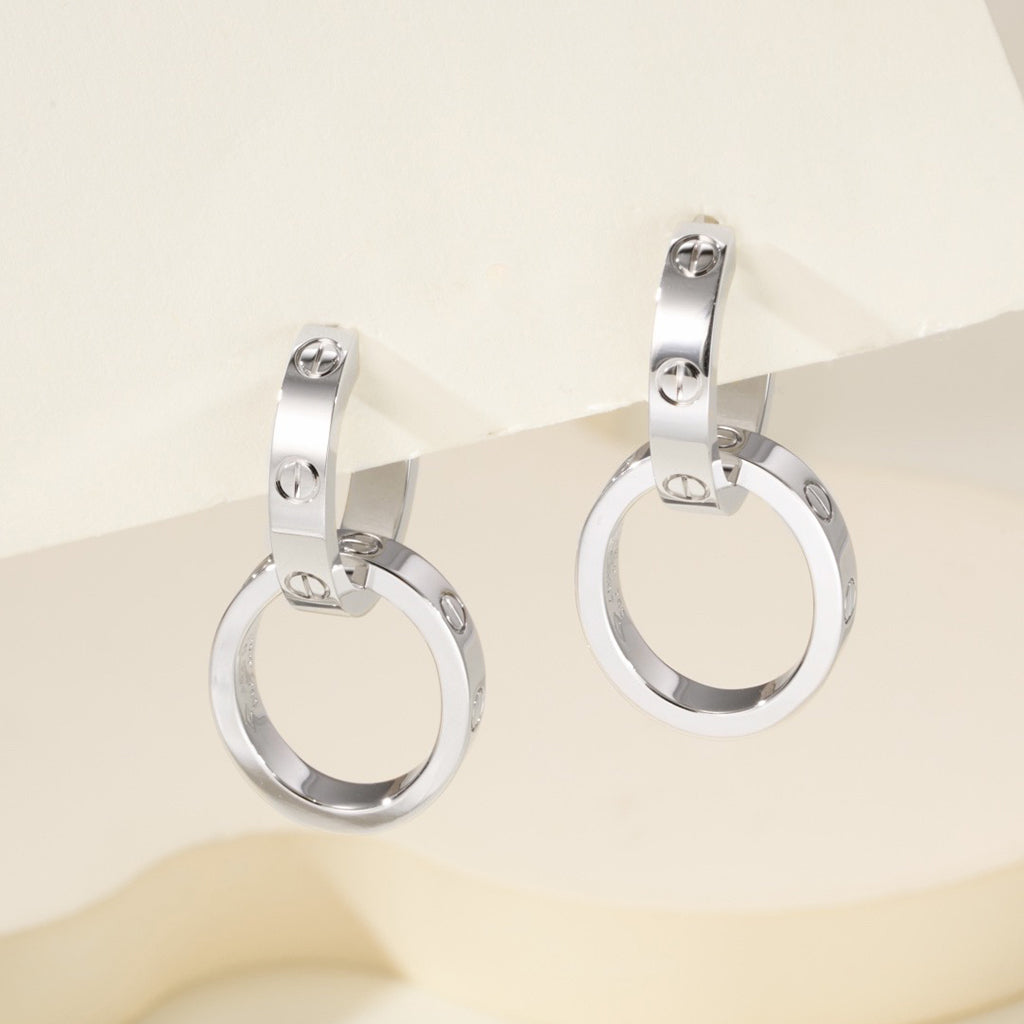 [LORA] LOVE 3.3MM DANGLE EARRINGS