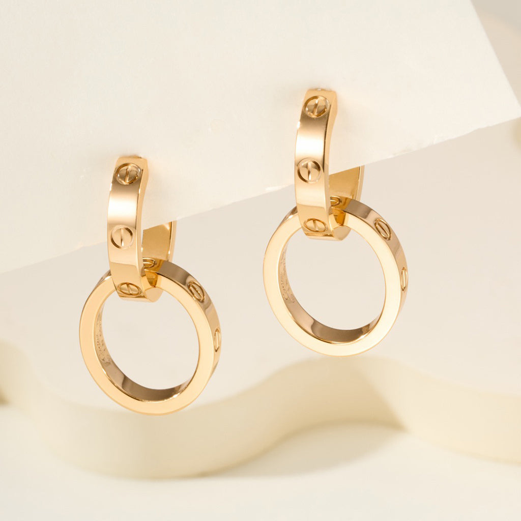 [LORA] LOVE 3.3MM DANGLE EARRINGS