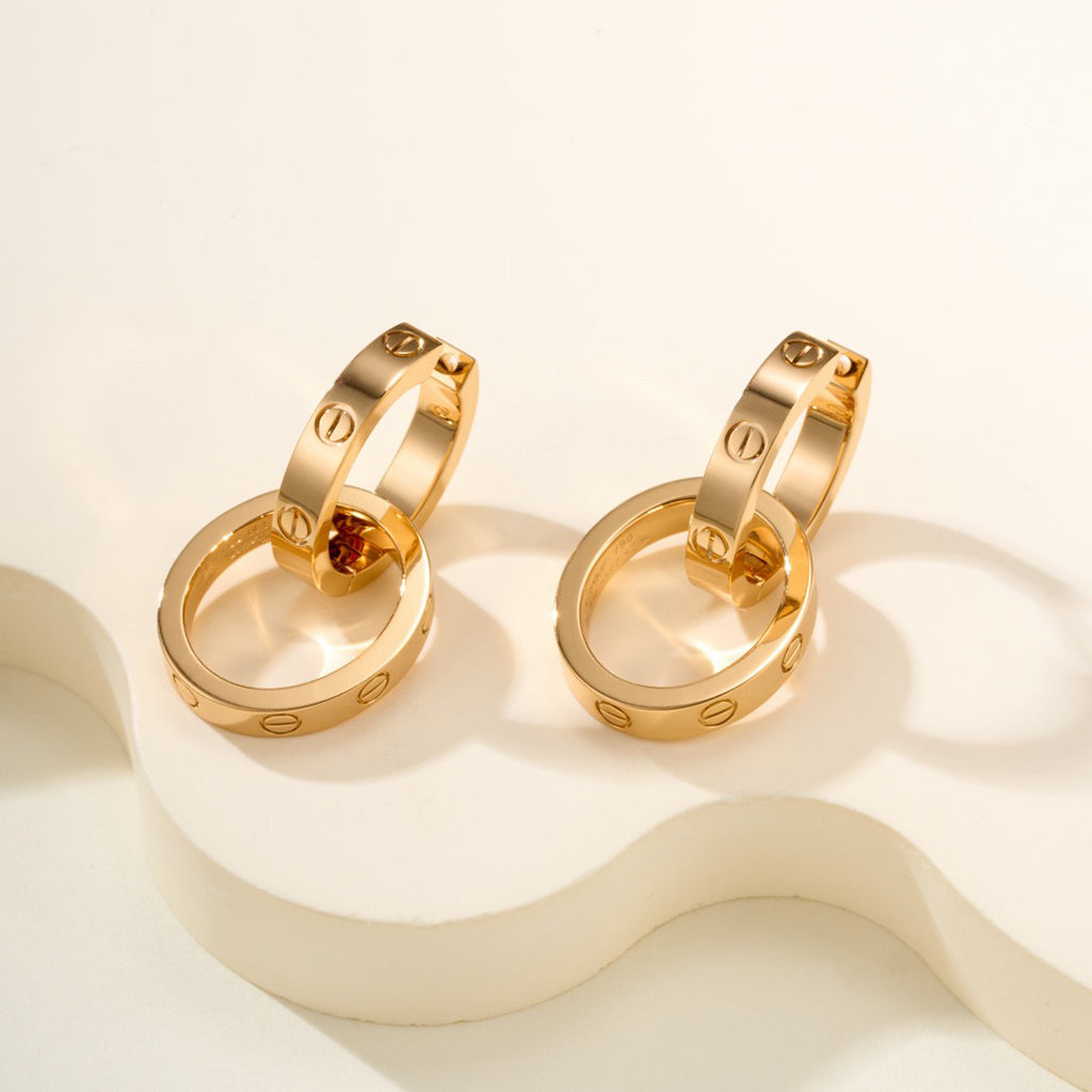 [LORA] LOVE 3.3MM DANGLE EARRINGS