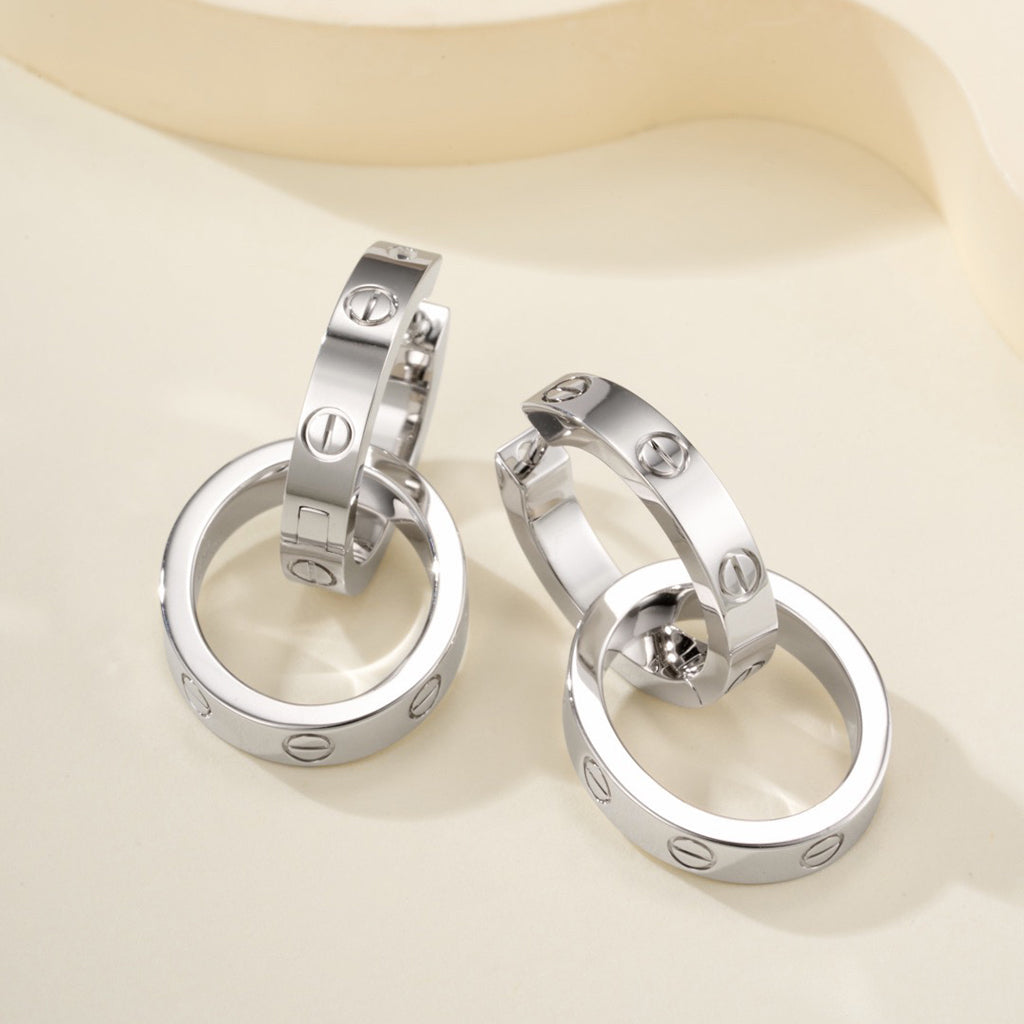 [LORA] LOVE 3.3MM DANGLE EARRINGS
