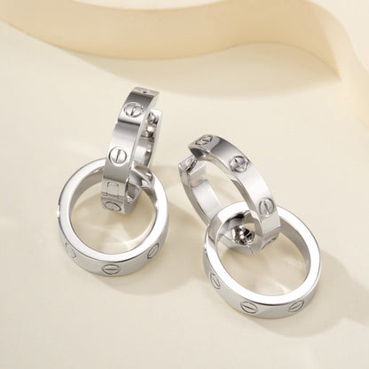 [LORA] LOVE 3.3MM DANGLE EARRINGS