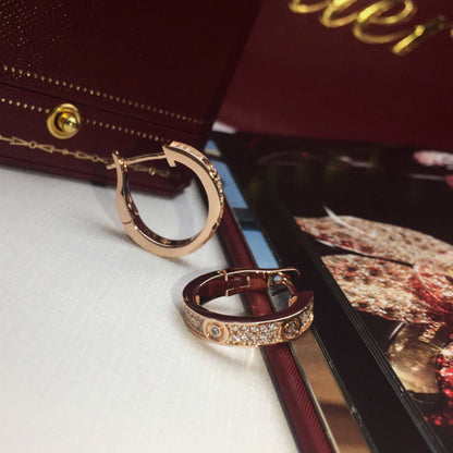 [LORA] LOVE 5.5MM DIAMOND PAVED EARRINGS