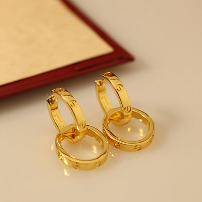 [LORA] LOVE 3.3MM DANGLE EARRINGS