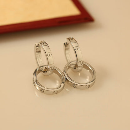 [LORA] LOVE 3.3MM DANGLE EARRINGS