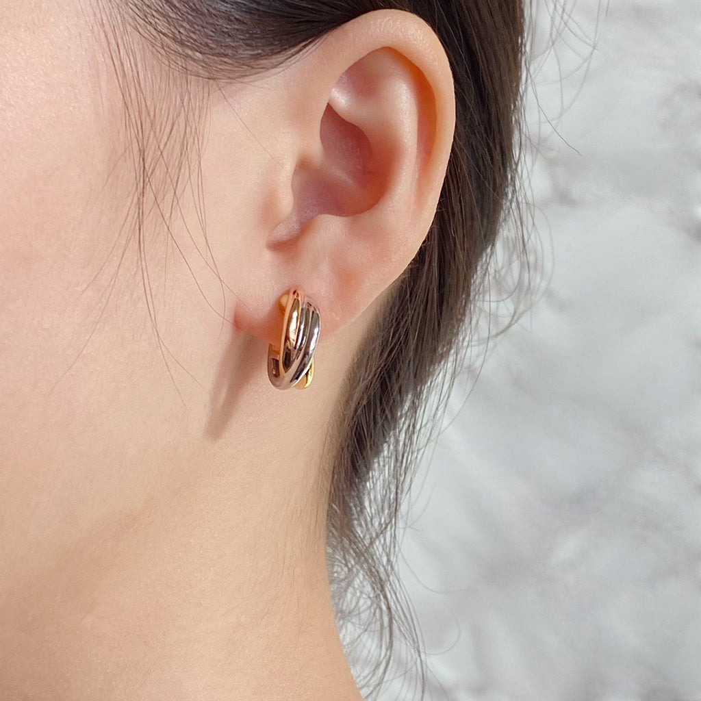 [LORA] TRINITY ON DIAMOND CLASSIC EARRINGS