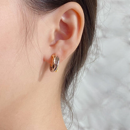 [LORA] TRINITY ON DIAMOND CLASSIC EARRINGS