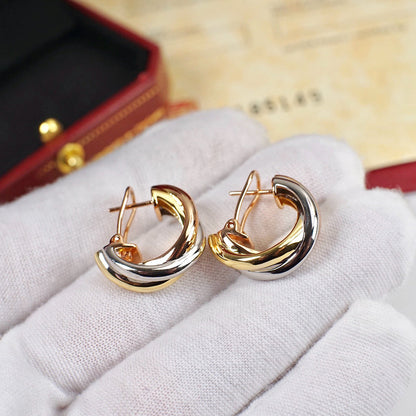 [LORA] TRINITY ON DIAMOND CLASSIC EARRINGS
