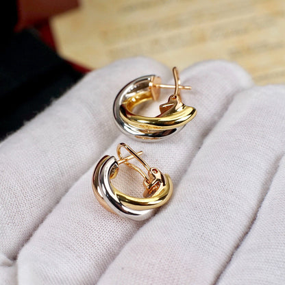[LORA] TRINITY ON DIAMOND CLASSIC EARRINGS
