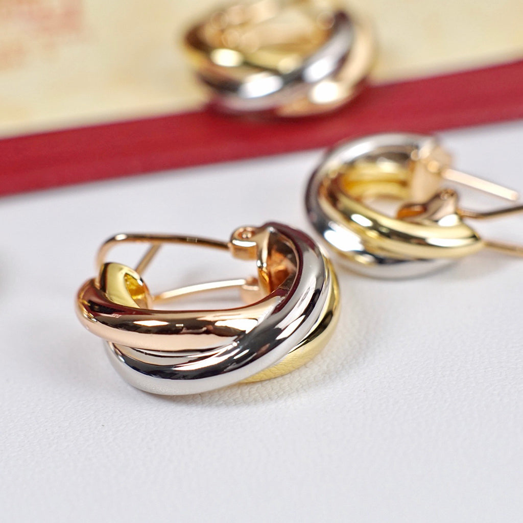 [LORA] TRINITY ON DIAMOND CLASSIC EARRINGS