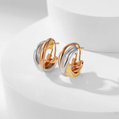 [LORA] TRINITY ON DIAMOND CLASSIC EARRINGS