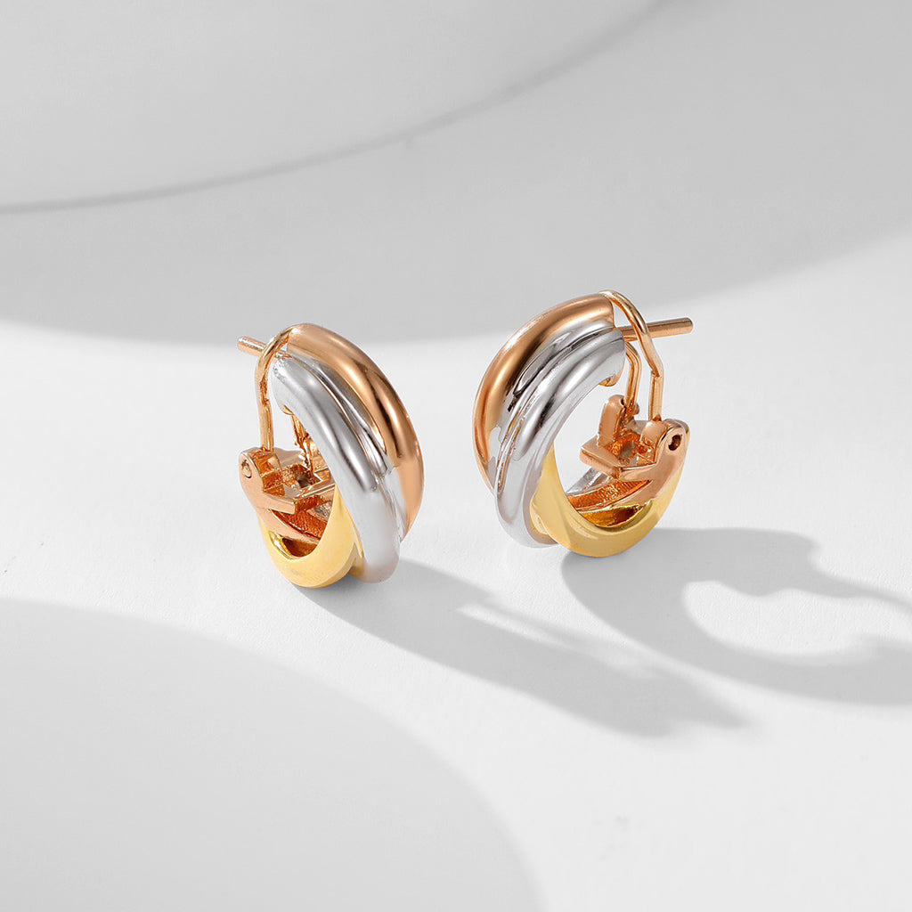 [LORA] TRINITY ON DIAMOND CLASSIC EARRINGS