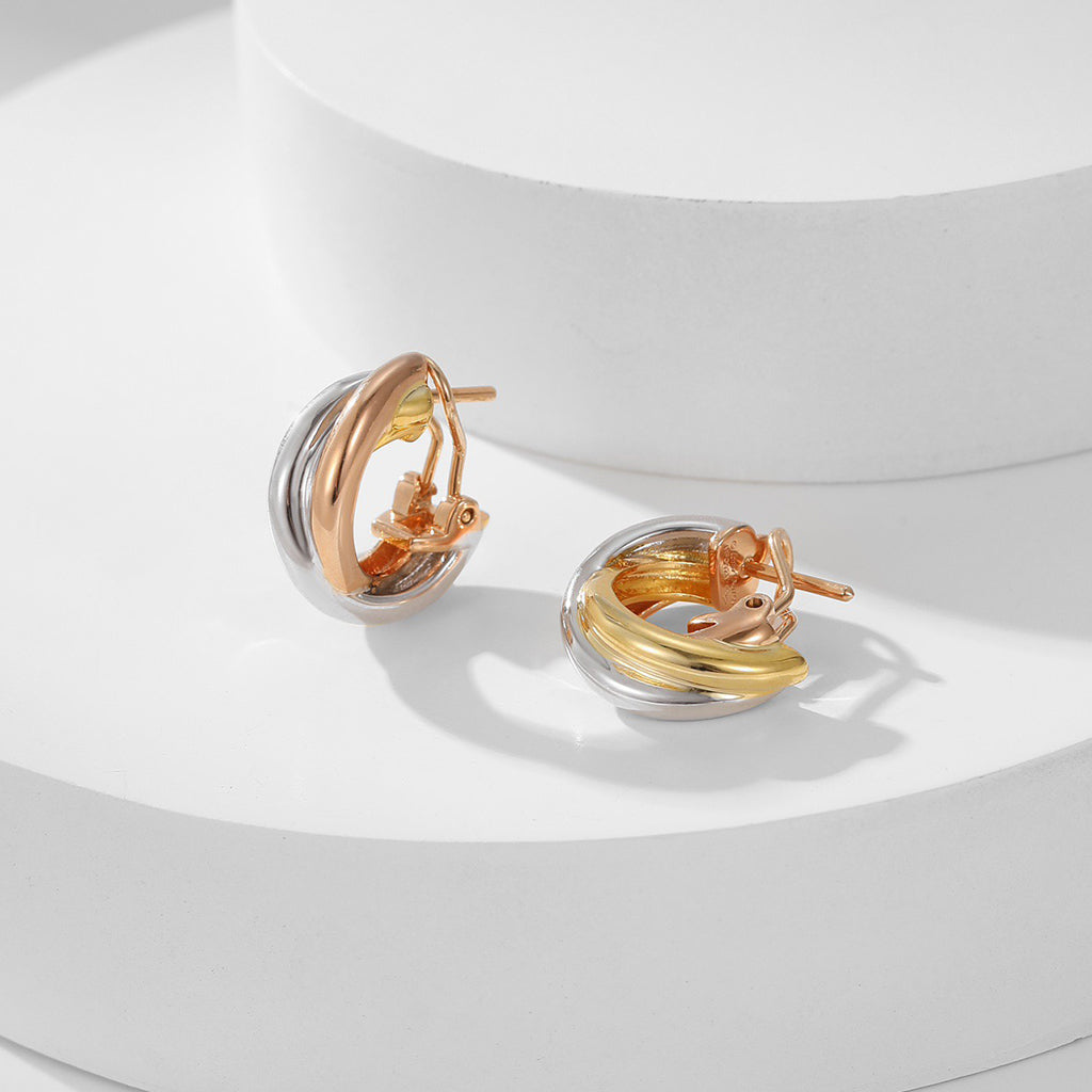 [LORA] TRINITY ON DIAMOND CLASSIC EARRINGS