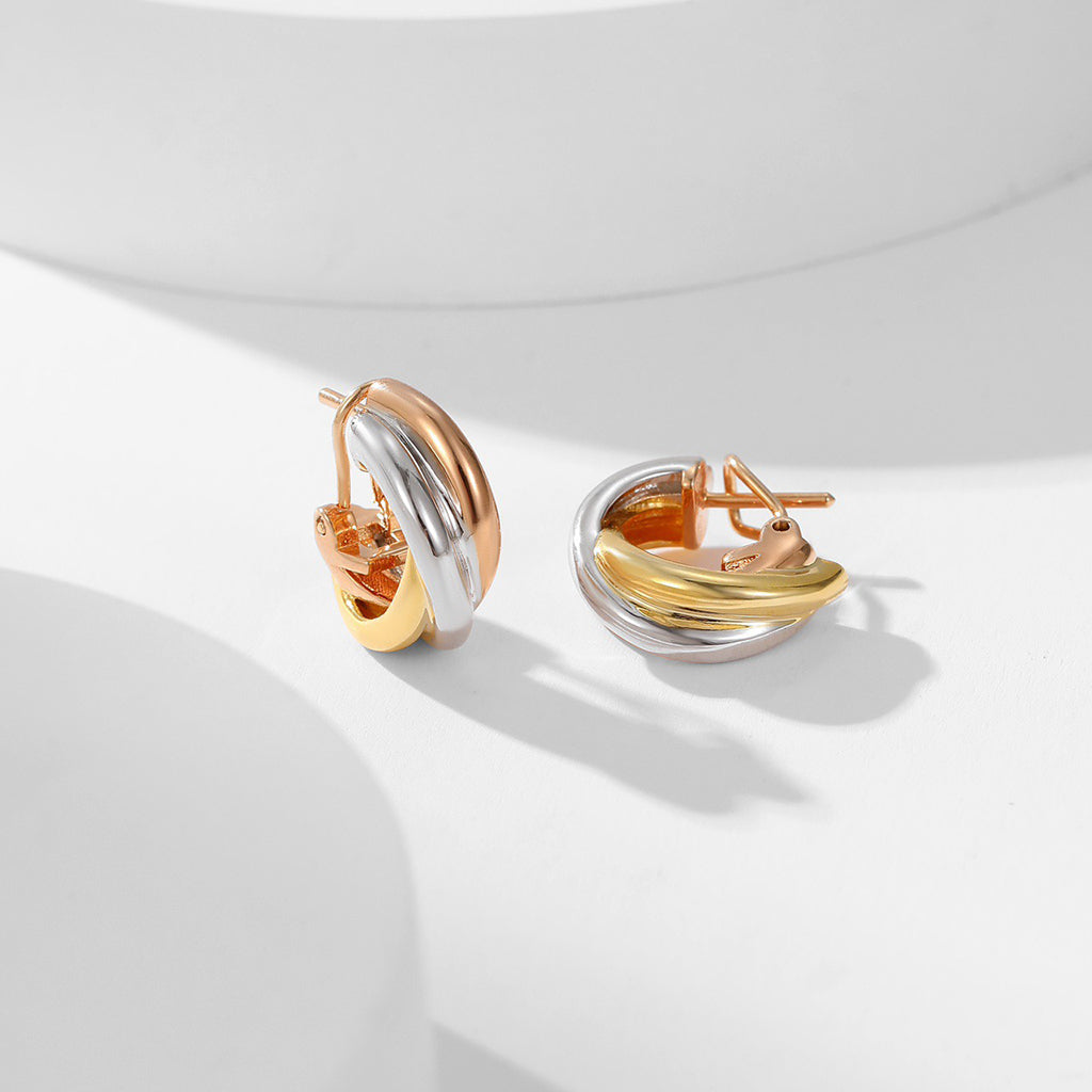 [LORA] TRINITY ON DIAMOND CLASSIC EARRINGS
