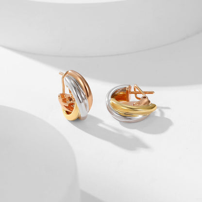 [LORA] TRINITY ON DIAMOND CLASSIC EARRINGS