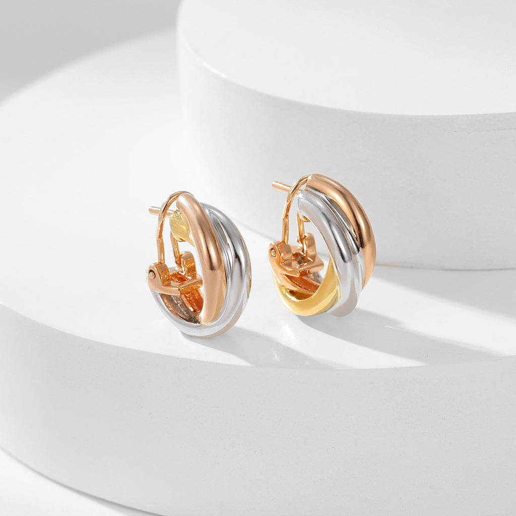 [LORA] TRINITY ON DIAMOND CLASSIC EARRINGS
