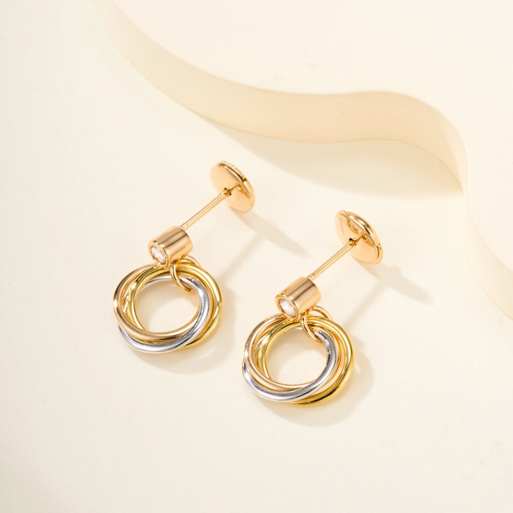 [LORA] TRINITY ON DIAMOND  EARRINGS