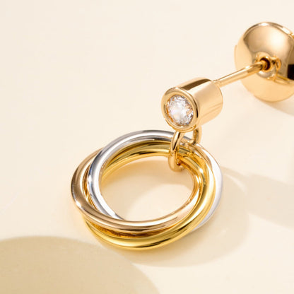 [LORA] TRINITY ON DIAMOND  EARRINGS