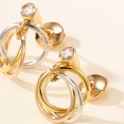 [LORA] TRINITY ON DIAMOND  EARRINGS