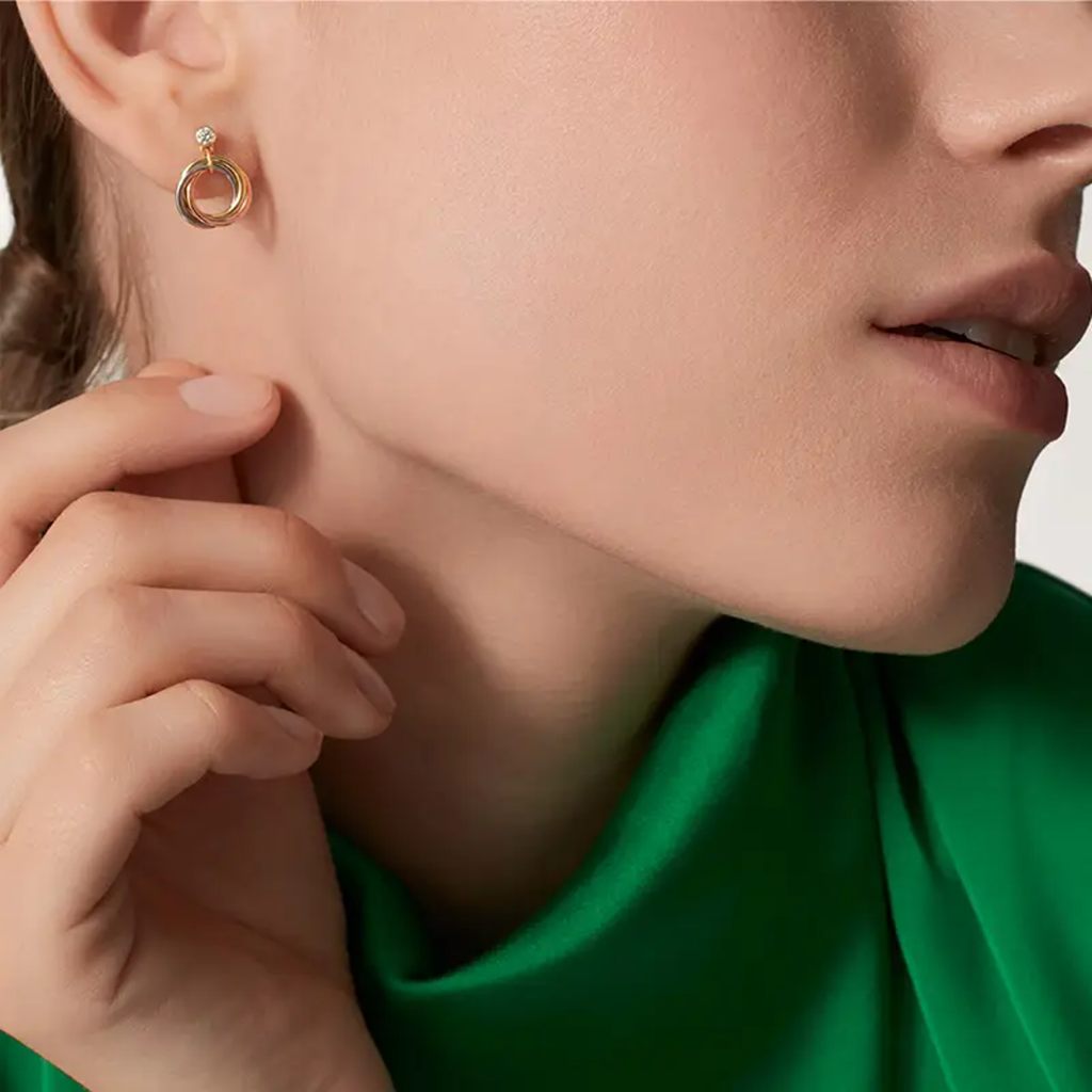 [LORA] TRINITY ON DIAMOND  EARRINGS