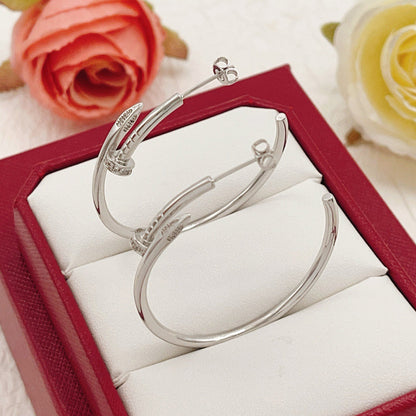[LORA] JUSTE HALF DIAMOND LARGE EARRINGS