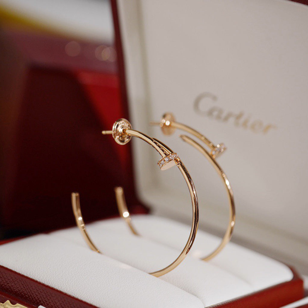 [LORA] JUSTE HALF DIAMOND LARGE EARRINGS