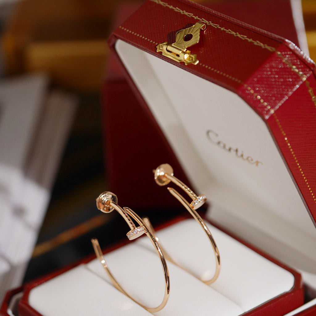 [LORA] JUSTE HALF DIAMOND LARGE EARRINGS