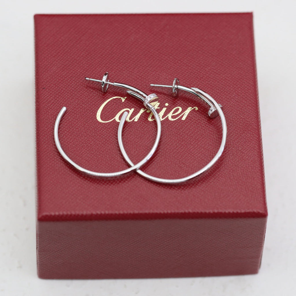[LORA] JUSTE HALF DIAMOND LARGE EARRINGS