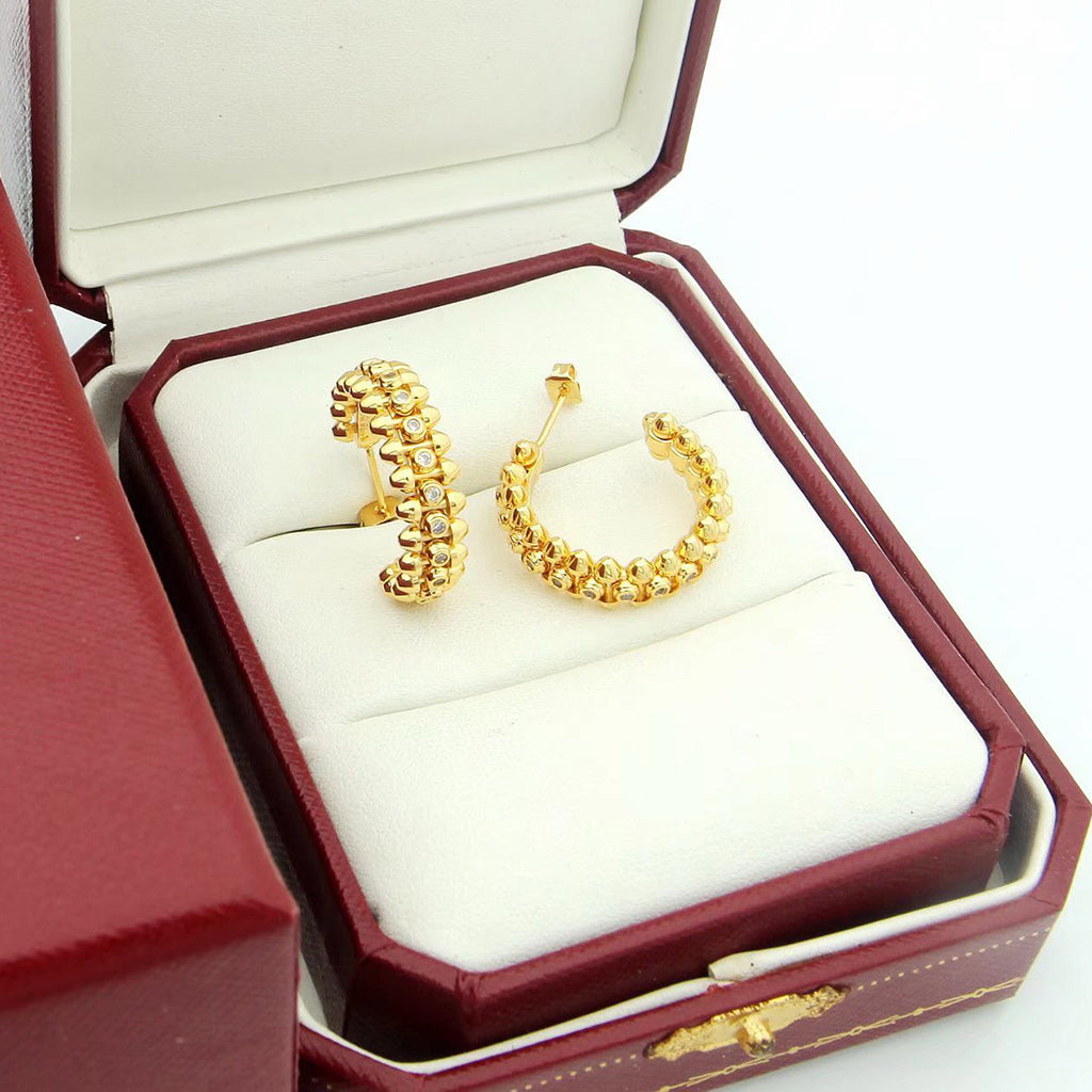 [LORA] CLASH FULL DIAMOND MEDIUM EARRINGS