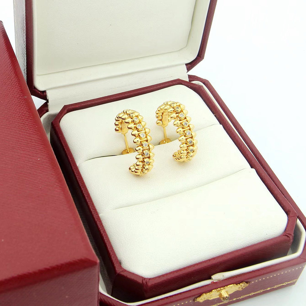 [LORA] CLASH FULL DIAMOND MEDIUM EARRINGS