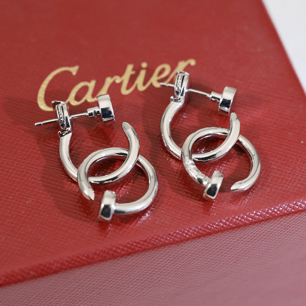 [LORA] JUSTE NO DIAMOND DOUBLE EARRINGS