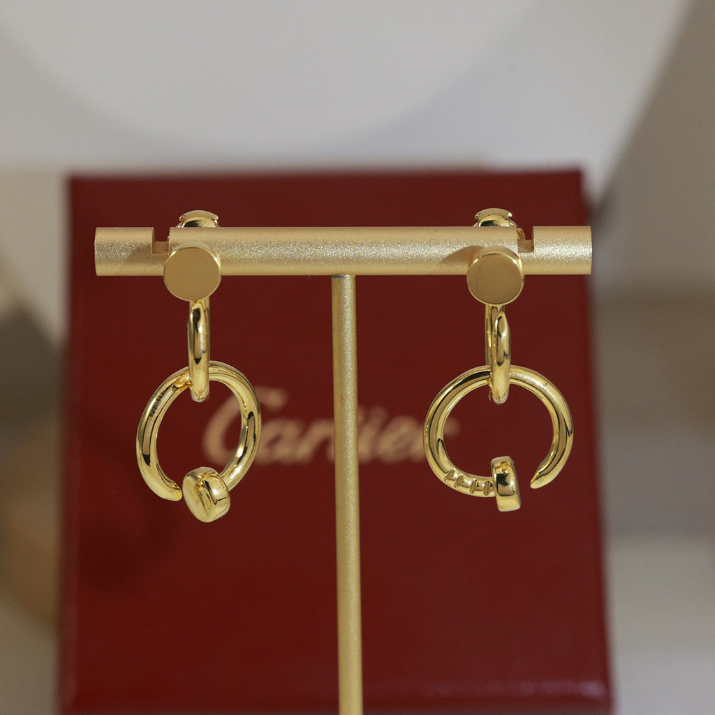[LORA] JUSTE NO DIAMOND DOUBLE EARRINGS