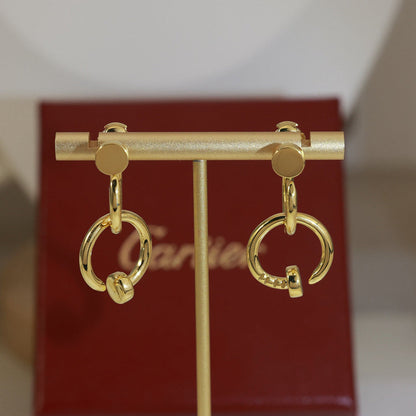 [LORA] JUSTE NO DIAMOND DOUBLE EARRINGS