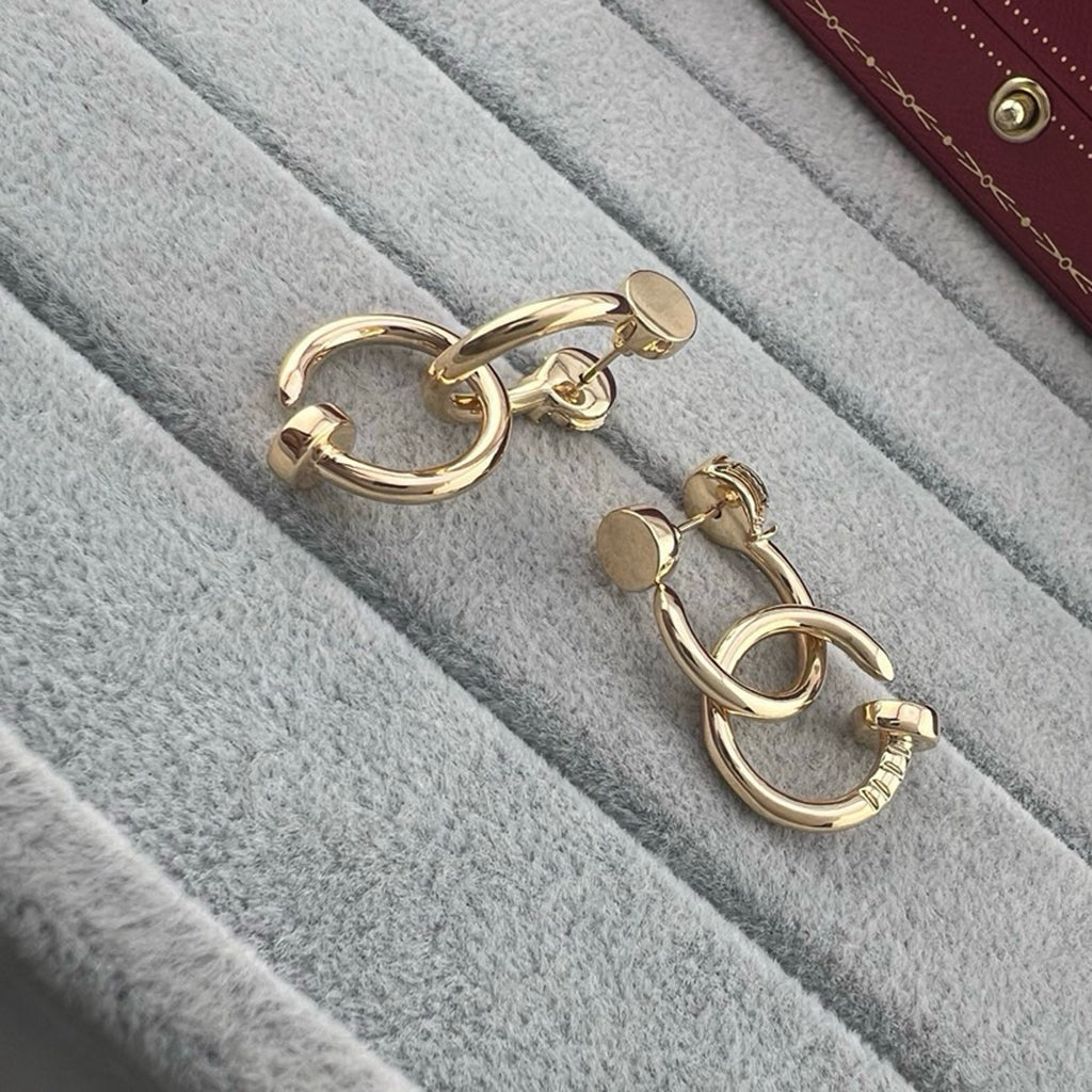 [LORA] JUSTE NO DIAMOND DOUBLE EARRINGS