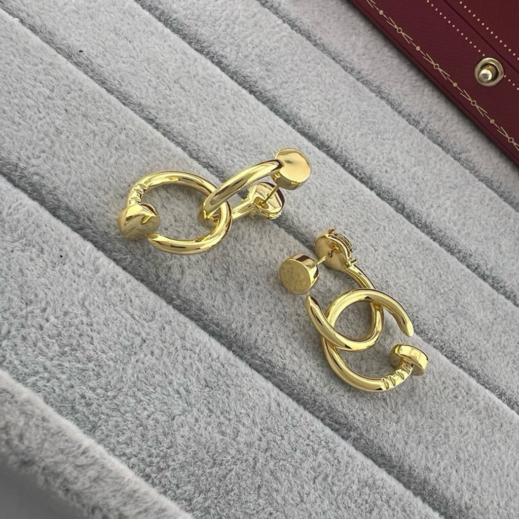 [LORA] JUSTE NO DIAMOND DOUBLE EARRINGS