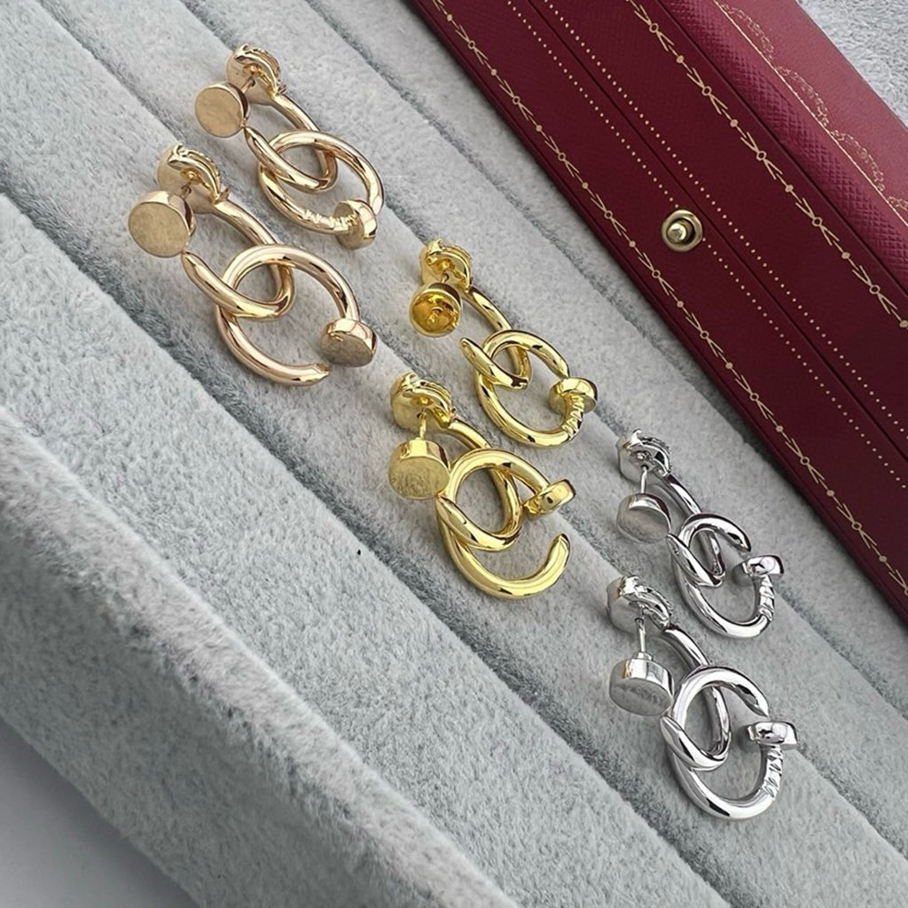 [LORA] JUSTE NO DIAMOND DOUBLE EARRINGS