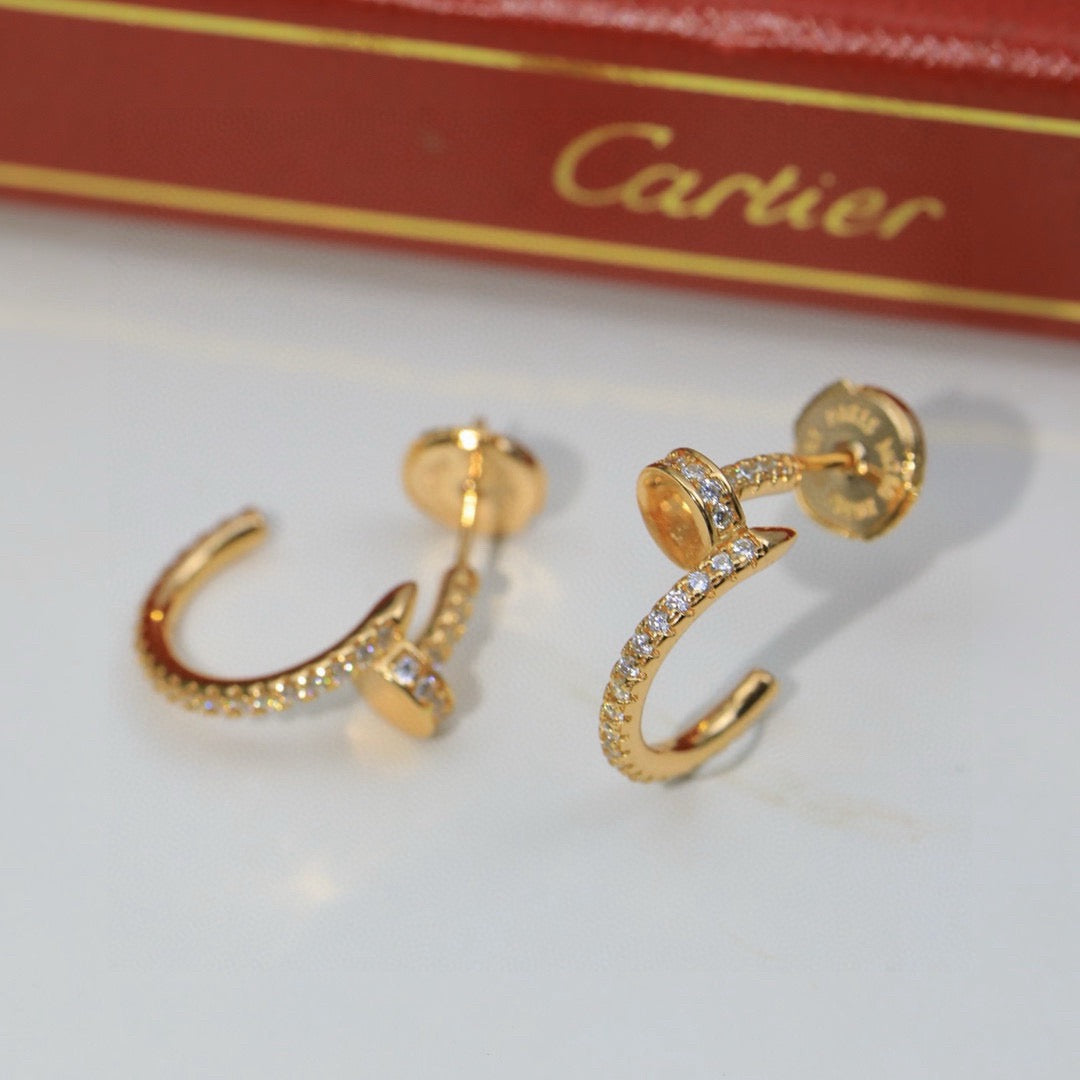 [LORA] JUSTE FULL DIAMOND DOUBLE EARRINGS