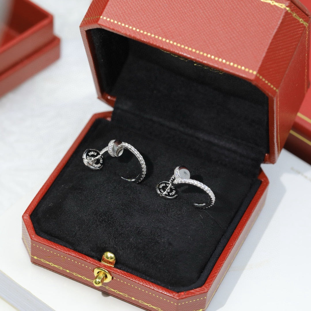 [LORA] JUSTE FULL DIAMOND DOUBLE EARRINGS
