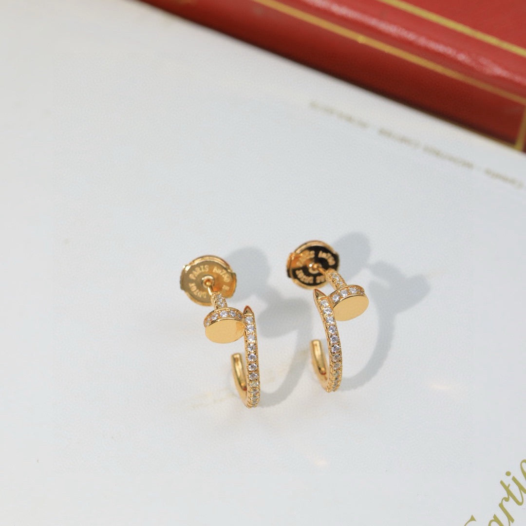[LORA] JUSTE FULL DIAMOND DOUBLE EARRINGS