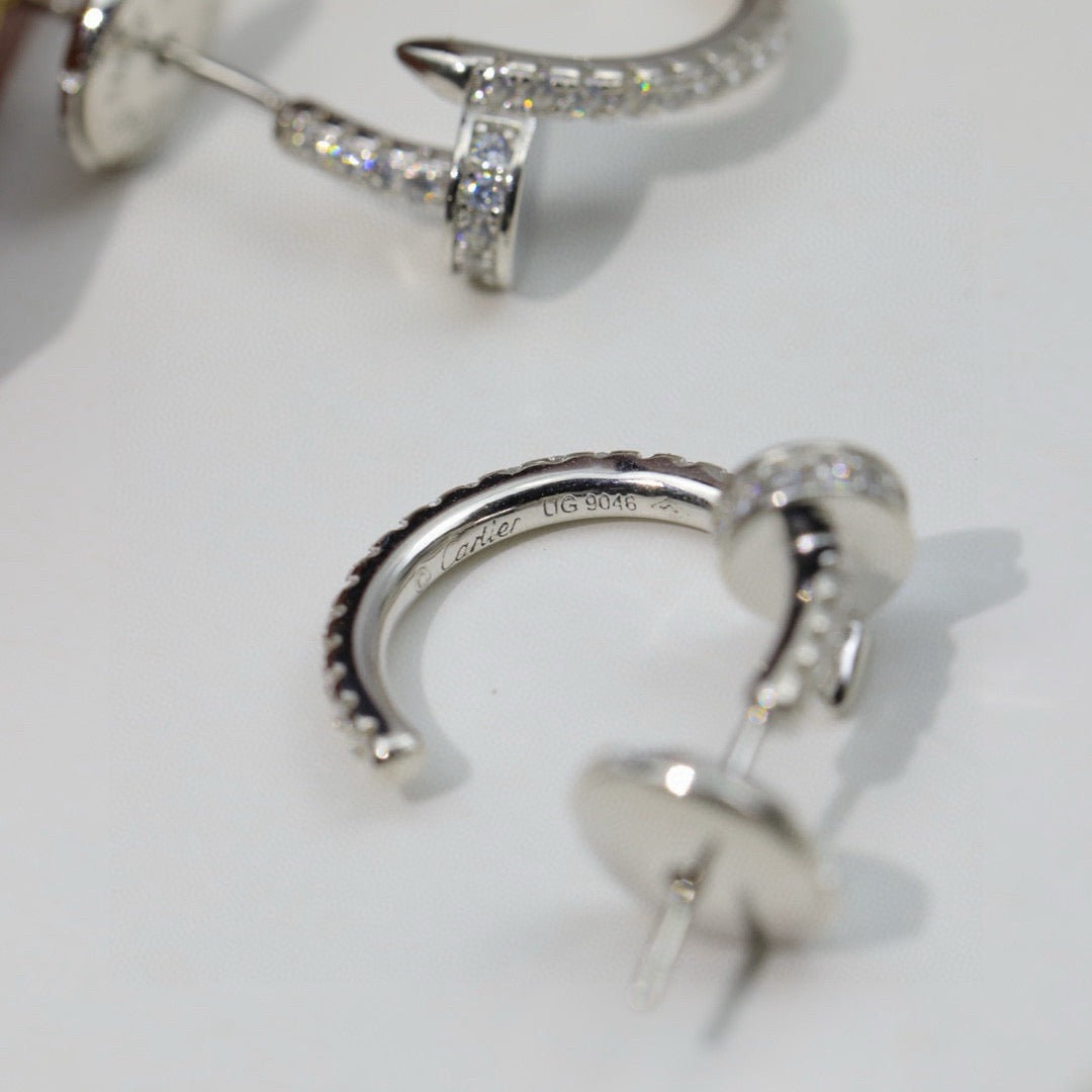 [LORA] JUSTE FULL DIAMOND DOUBLE EARRINGS