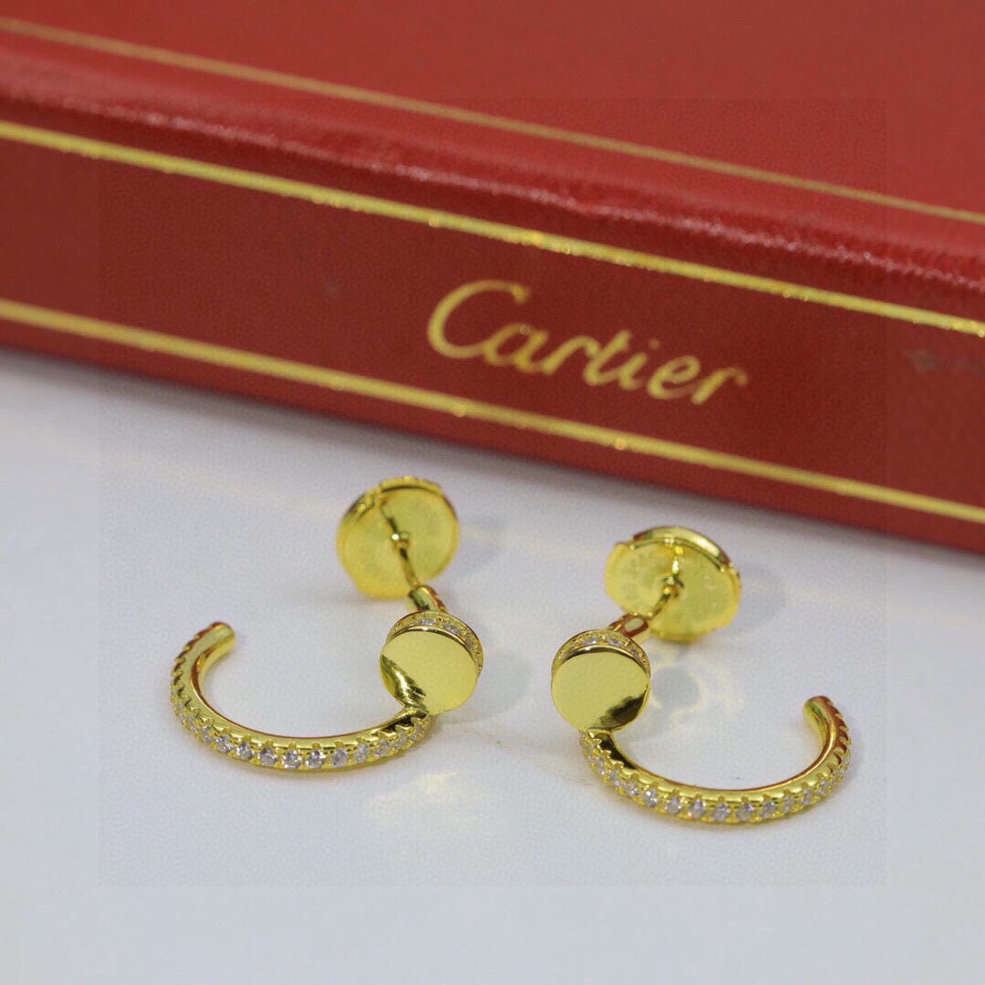 [LORA] JUSTE FULL DIAMOND DOUBLE EARRINGS