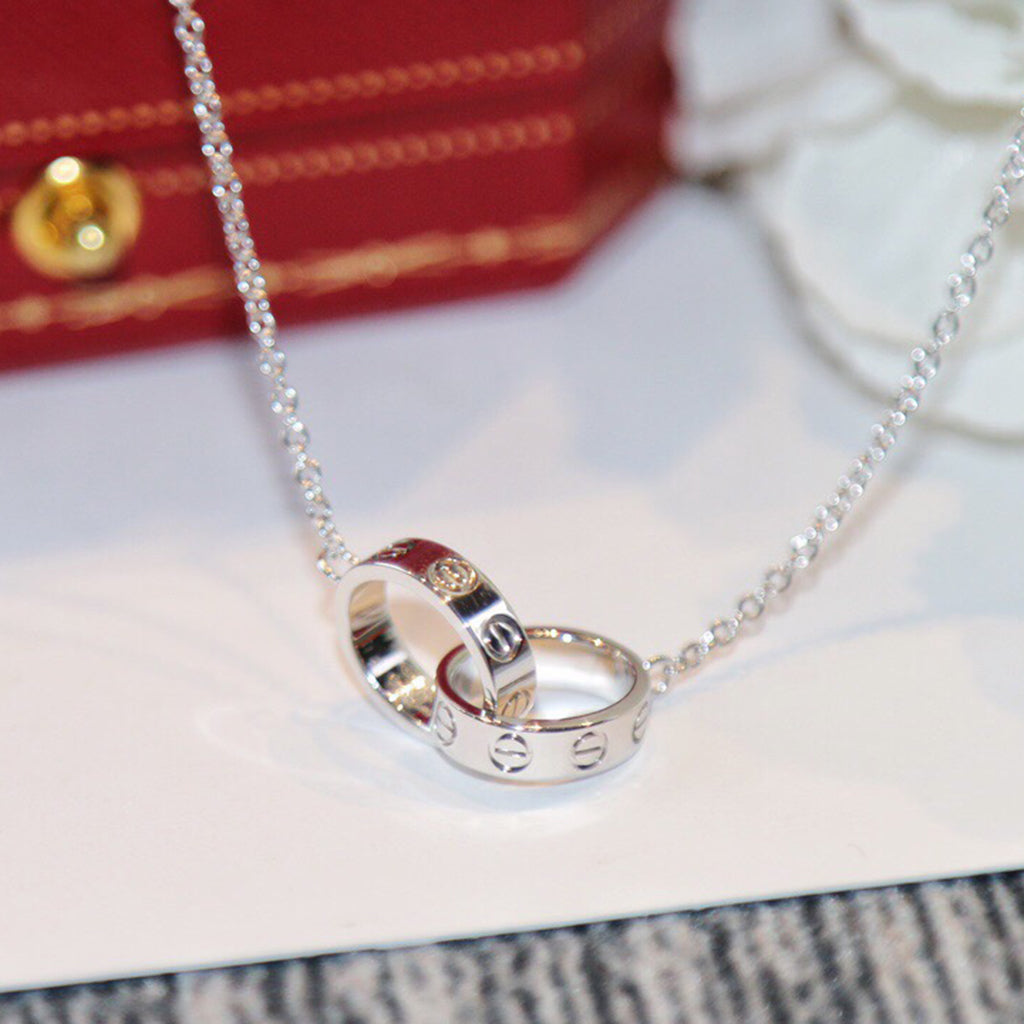 [LORA] LOVE DOUBLE RING NECKLACE