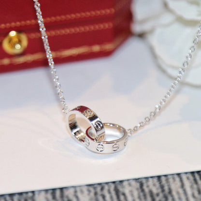 [LORA] LOVE DOUBLE RING NECKLACE