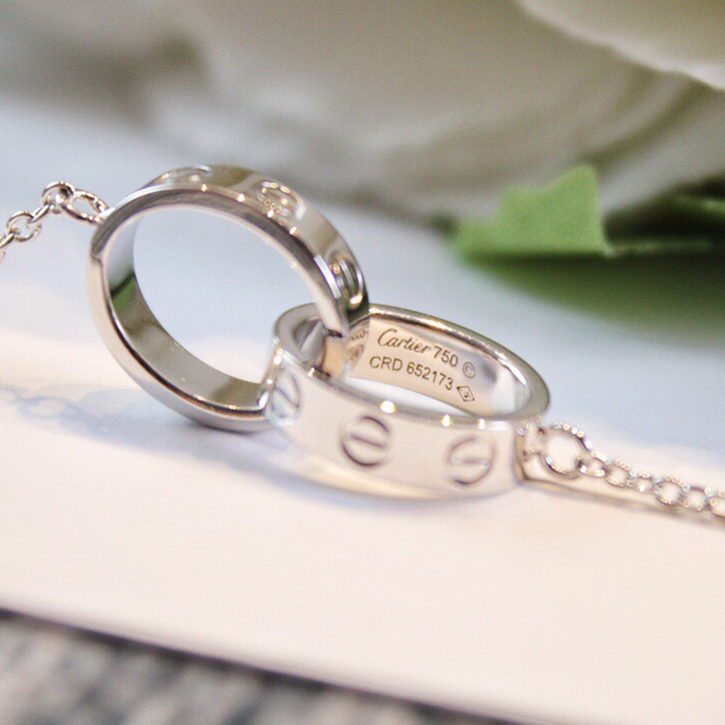 [LORA] LOVE DOUBLE RING NECKLACE